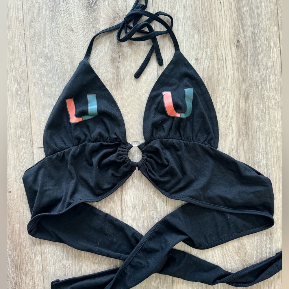 Black Halter UMiami top